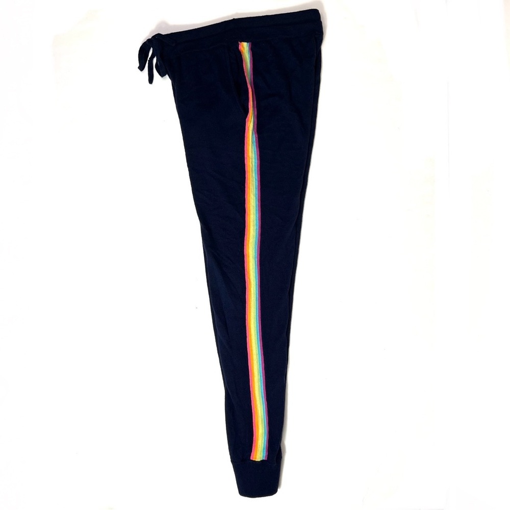 Sundry Cashmere Blend Joggers Sweatpants tRainbow Navy Size 1 -Small - Picture 7 of 13